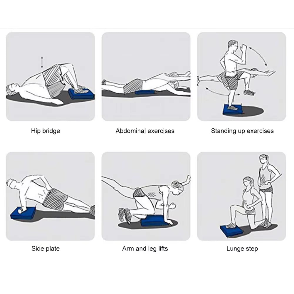 PVC Yoga Balance Pad with Pump – Anti-Burst Balance & Massage Mat for Home Workouts