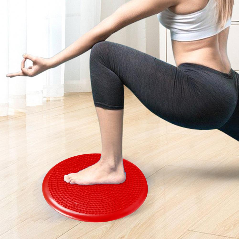 PVC Yoga Balance Pad with Pump – Anti-Burst Balance & Massage Mat for Home Workouts