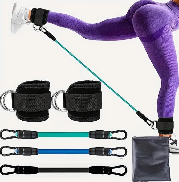 Ankle Strap Resistance Bands – Adjustable Leg & Glute Toning Bands for Home Gym Workouts