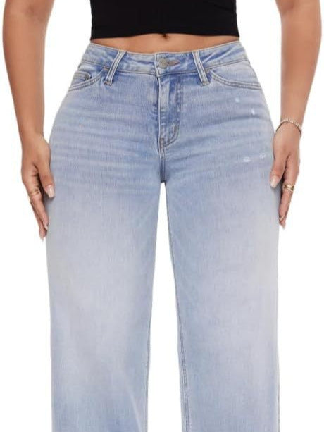 Women's Slim Fit Hip-Lifting Denim Pants – Curve-Enhancing BBL Jeans