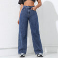 Women's Wide-Leg Straight Jeans – High Waist Tummy Control BBL Denim