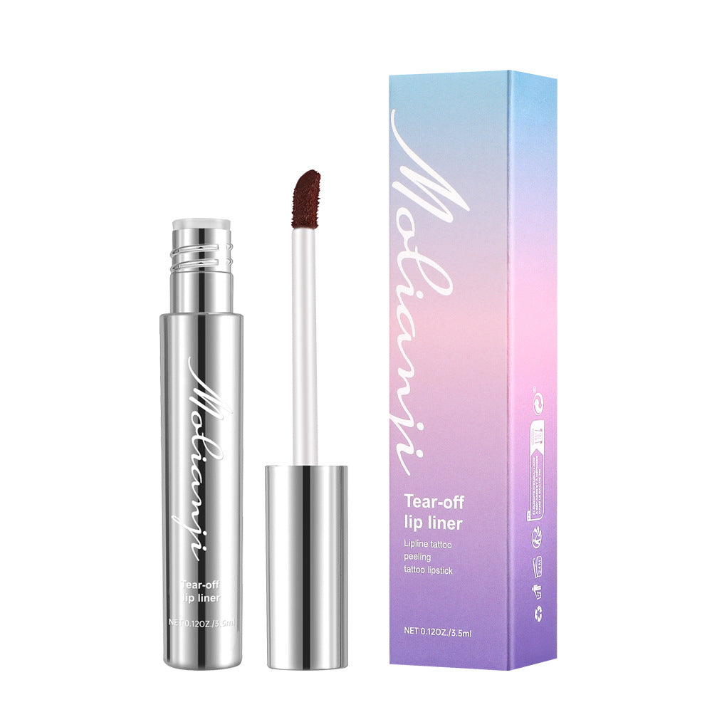 Waterproof Peel-Off Moisturizing Lip Liner – Long-Lasting, 4 Shades, Smudge-Proof