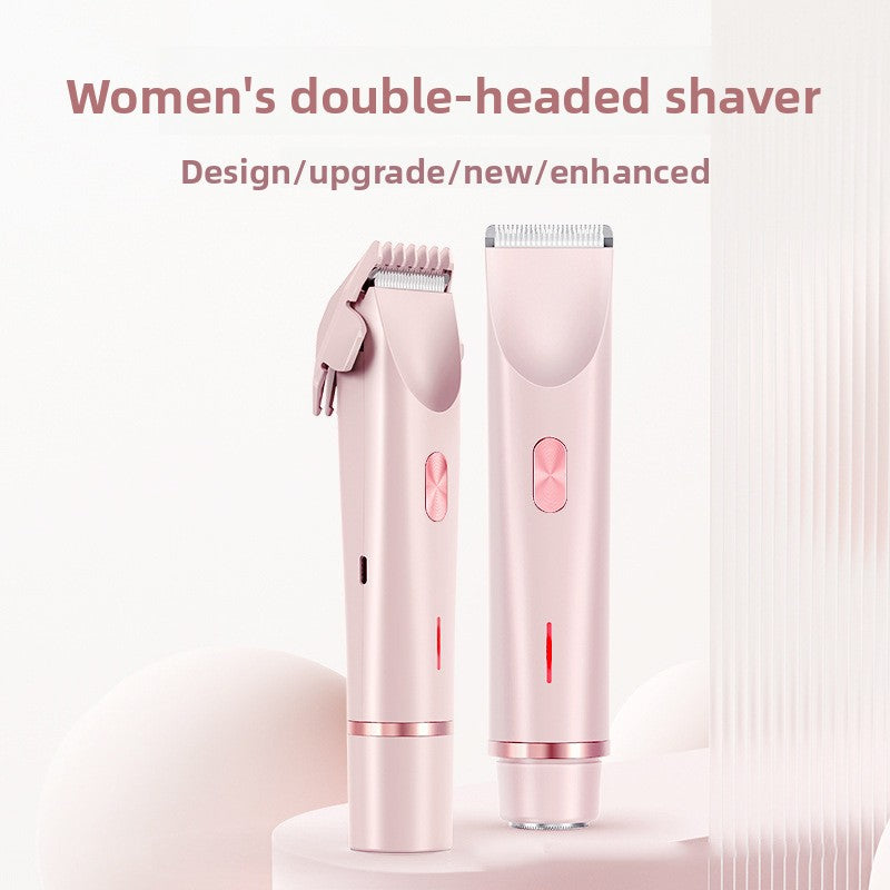 Double-Head USB Rechargeable Hair Removal Shaver – Silent, Waterproof, Full Body
