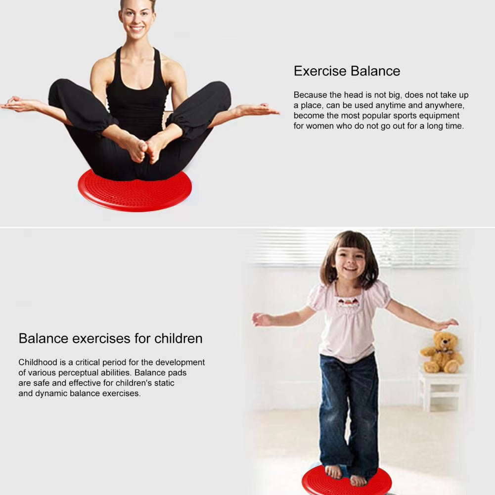 PVC Yoga Balance Pad with Pump – Anti-Burst Balance & Massage Mat for Home Workouts