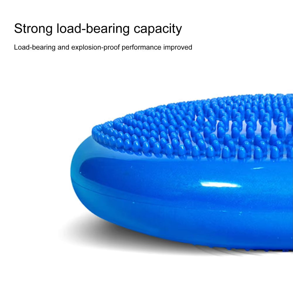PVC Yoga Balance Pad with Pump – Anti-Burst Balance & Massage Mat for Home Workouts