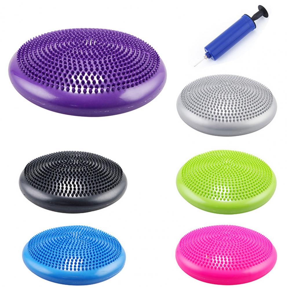 PVC Yoga Balance Pad with Pump – Anti-Burst Balance & Massage Mat for Home Workouts
