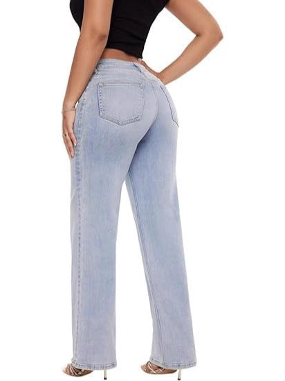 Women's Slim Fit Hip-Lifting Denim Pants – Curve-Enhancing BBL Jeans