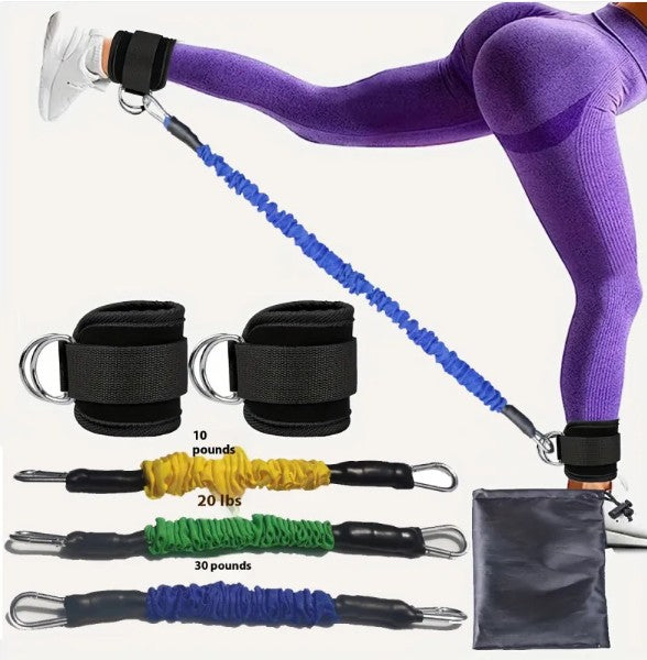 Ankle Strap Resistance Bands – Adjustable Leg & Glute Toning Bands for Home Gym Workouts