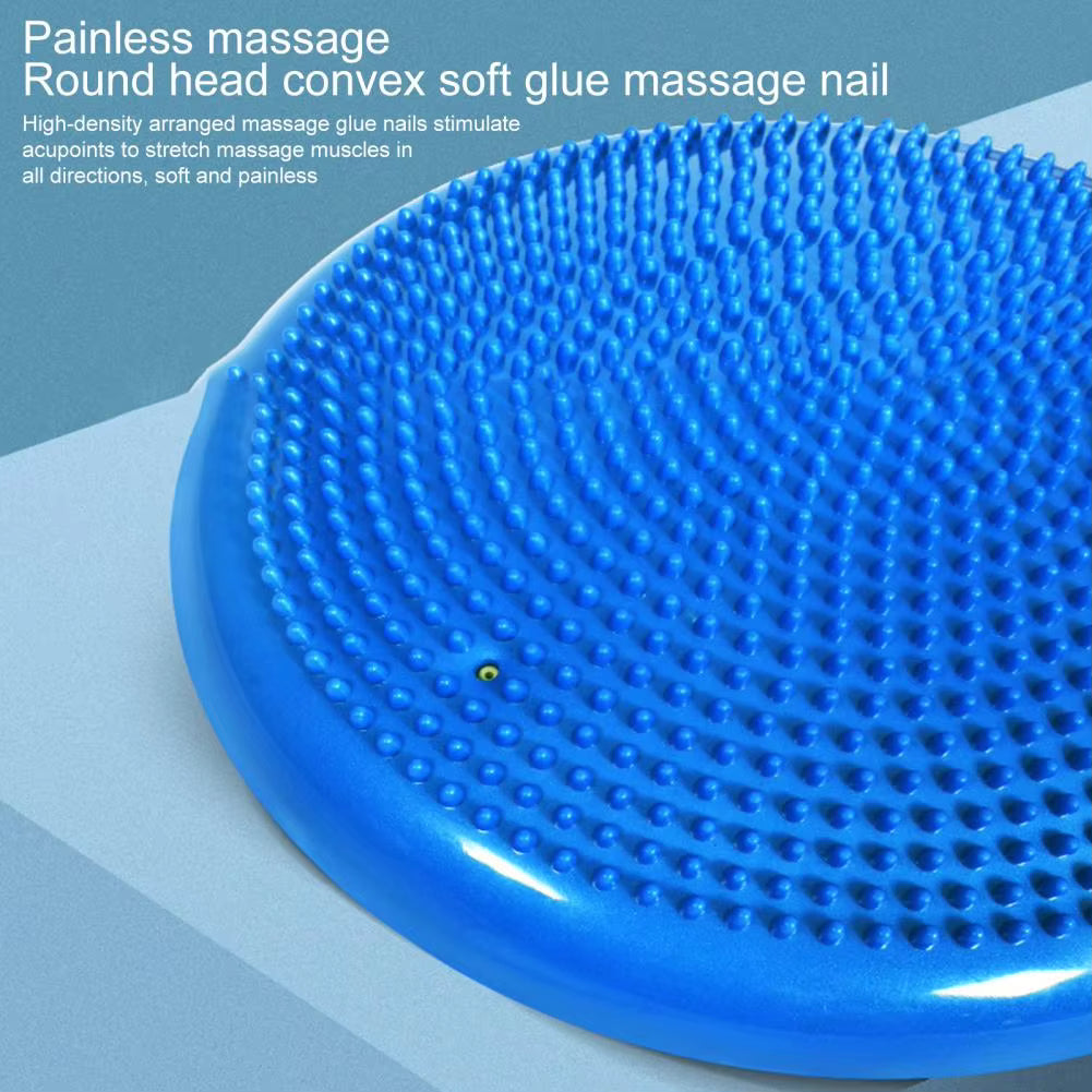 PVC Yoga Balance Pad with Pump – Anti-Burst Balance & Massage Mat for Home Workouts