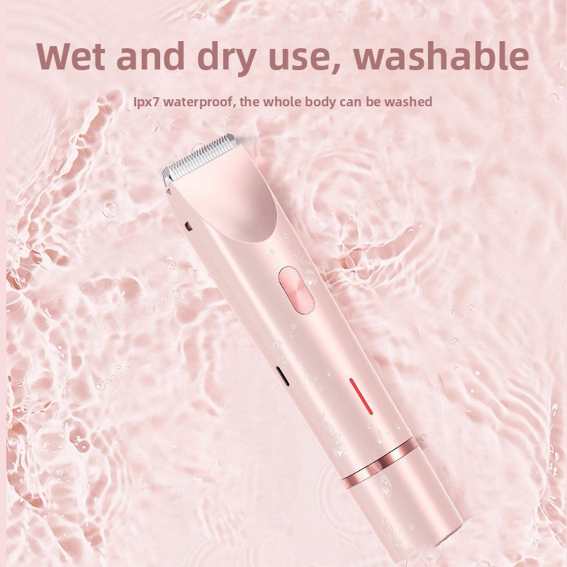 Double-Head USB Rechargeable Hair Removal Shaver – Silent, Waterproof, Full Body