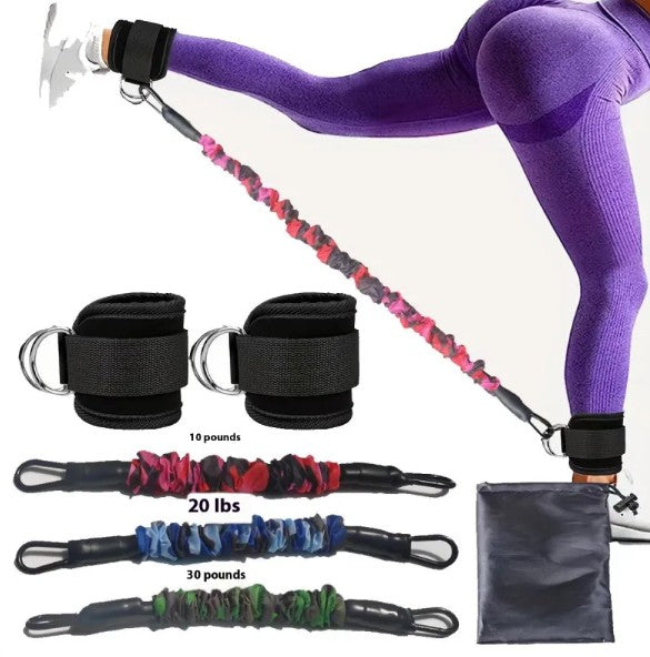 Ankle Strap Resistance Bands – Adjustable Leg & Glute Toning Bands for Home Gym Workouts
